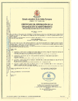 Certificado de la aprobación de la organizacion de mantenimiento